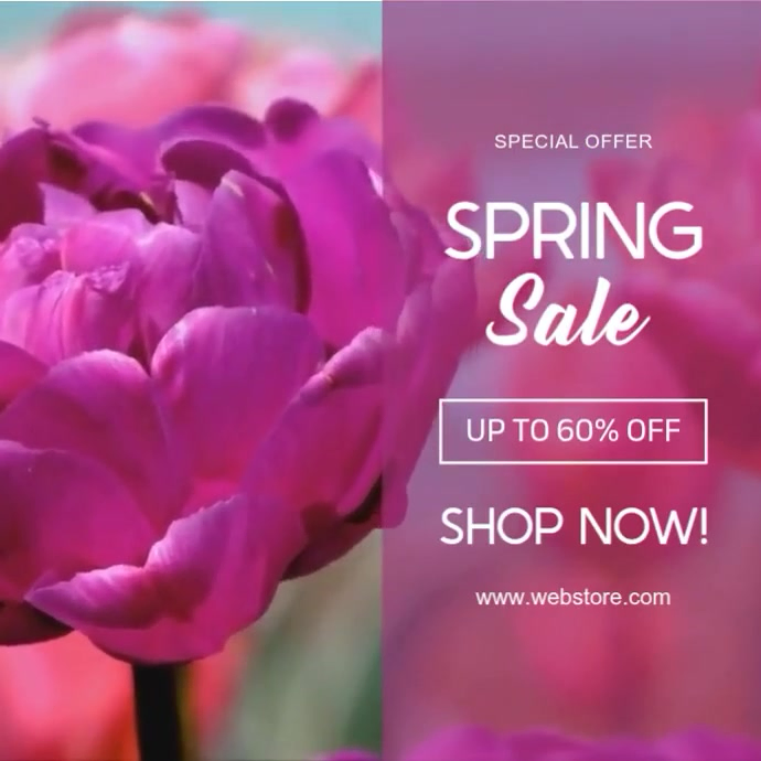 Pink Spring Sale Square Template | PosterMyWall