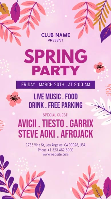 Spring Party Invitation Template | PosterMyWall