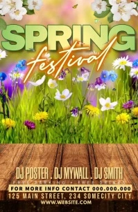 spring Half Page Wide template
