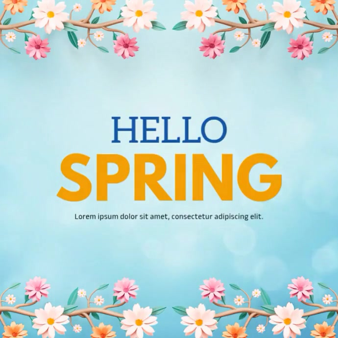 spring Post Instagram template
