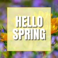 Hello spring Template | PosterMyWall