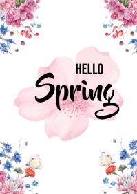 Spring Templete Plates Spring Template | PosterMyWall