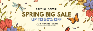 spring Encabezado de Twitter template