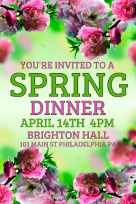 Spring Dinner Template | PosterMyWall