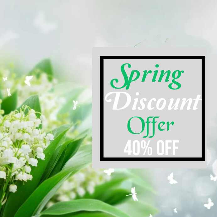 Spring discount offer Template | PosterMyWall