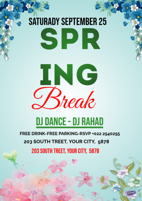 Spring Dance Header Spring Dj Dance A1 Template | PosterMyWall