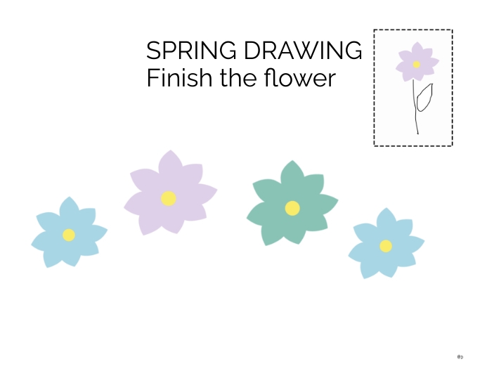 Spring Drawing Worksheet Template | PosterMyWall