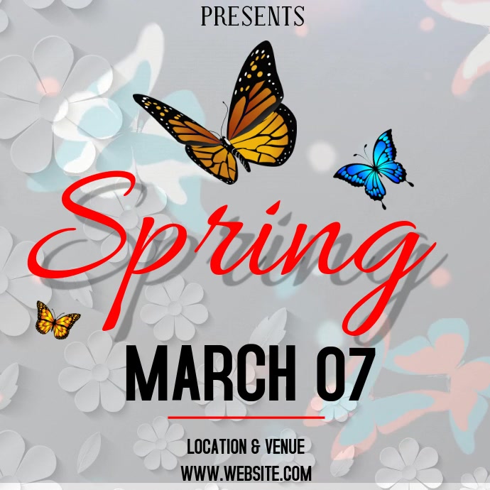 Fun Spring Advertisement Copy of SPRING EVENT AD TEMPLATE DIGITAL | PosterMyWall