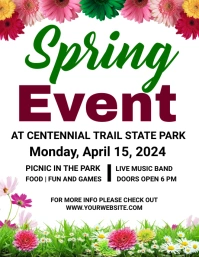 Spring event flyer template