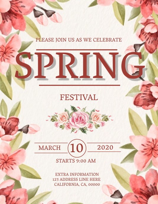 Spring Event Flyer Example Spring event flyer digital template | PosterMyWall