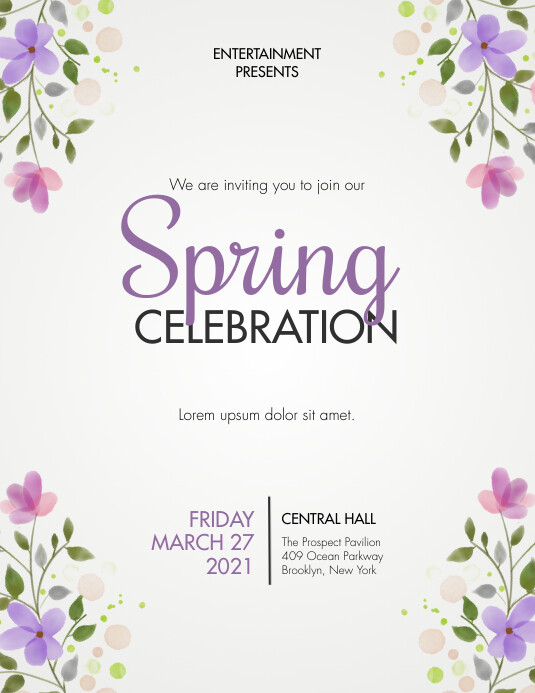 Spring Event Invitations Spring Event Flyer Invitation Template | PosterMyWall