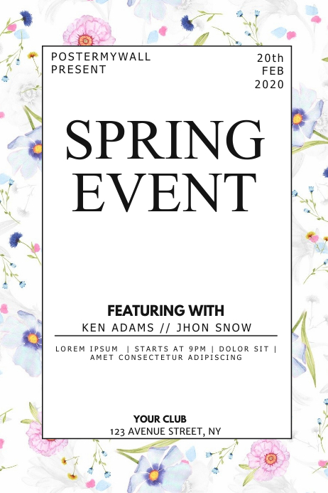 Spring Event Programs Templates Spring event flyer template | PosterMyWall