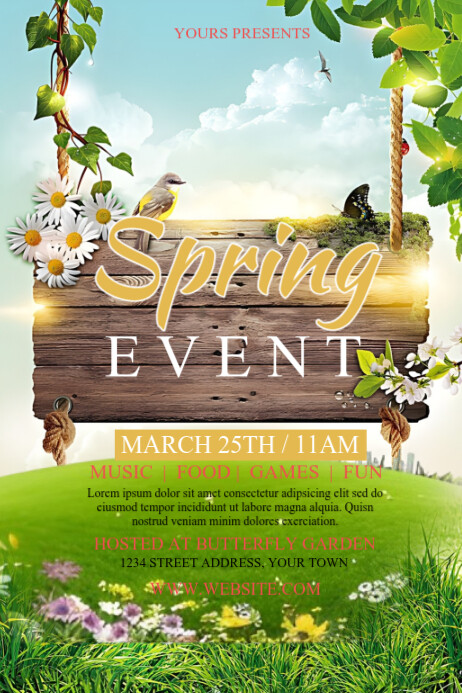 Spring Event  Poster Cartaz template