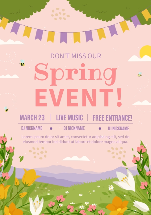Spring Event Poster Template | PosterMyWall