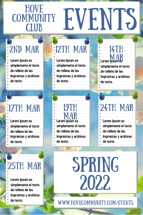 Spring Events Poster Template | PosterMyWall