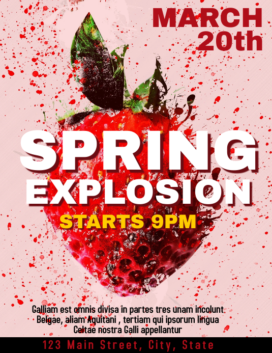 Spring explosion party Flyer (US Letter) template