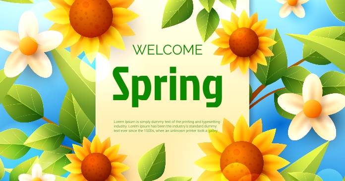 spring facebook share image Template | PosterMyWall