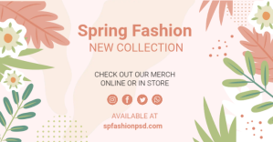 Spring Fashion New Collection ADS Okładka wydarzenia na Facebooku template