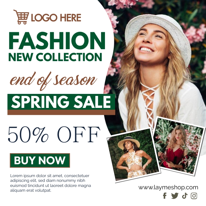 New Spring Fall Collection Layout Spring Fashion New Collection Template | PosterMyWall
