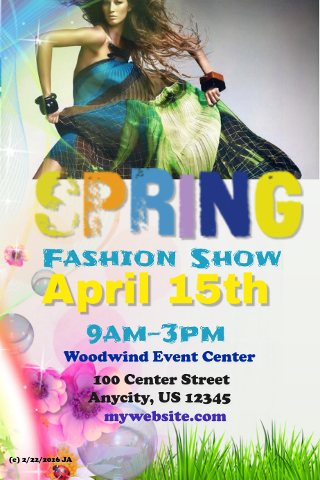 spring fashion show template postermywall spring fashion show flyer