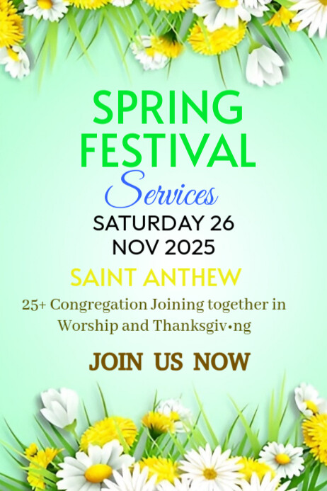 Spring Fastival Poster template