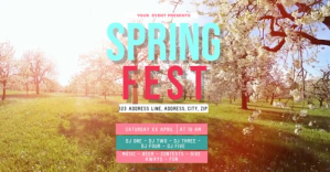 SPRING FEST Festival ad Flyer Template Imagem partilhada do Facebook