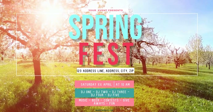 SPRING FEST Festival ad Flyer Template | PosterMyWall