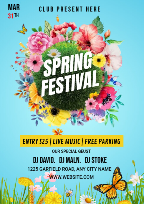 Copy of Spring Festival A4 | PosterMyWall