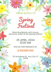 Spring Festival A6 template