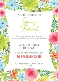 Spring Festival A6 template