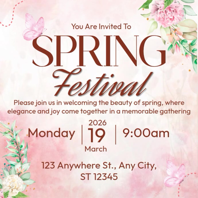 Spring Festival Celebration Template | PosterMyWall