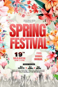 spring festival creative video poster template