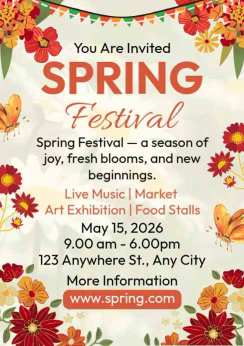 Spring Festival Template | PosterMyWall
