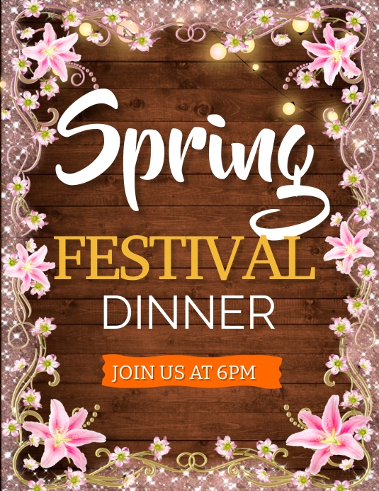 Food Spring Flyer Spring Festival Flyer Template