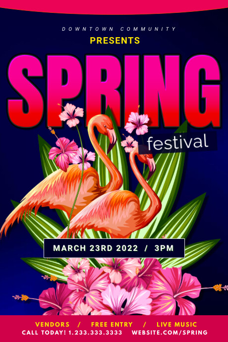 Springfest Themes Spring Festival Template | PosterMyWall