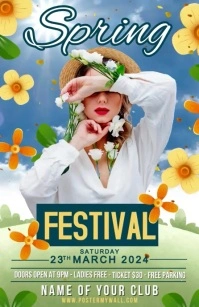 Spring Festival Tablóide template