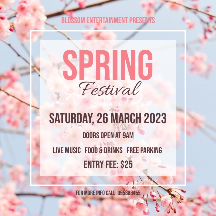 SPRING FESTIVAL Template | PosterMyWall
