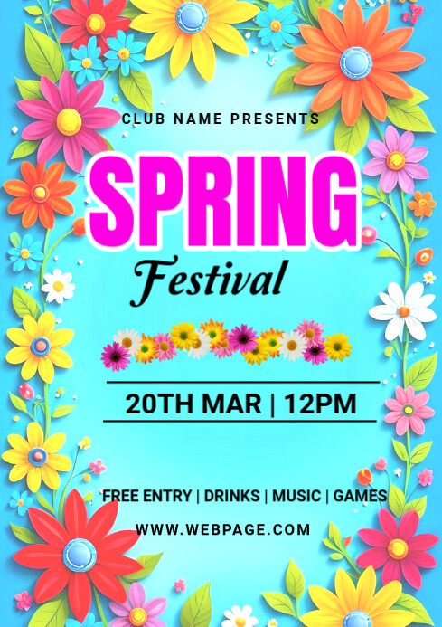 spring festival A4 template
