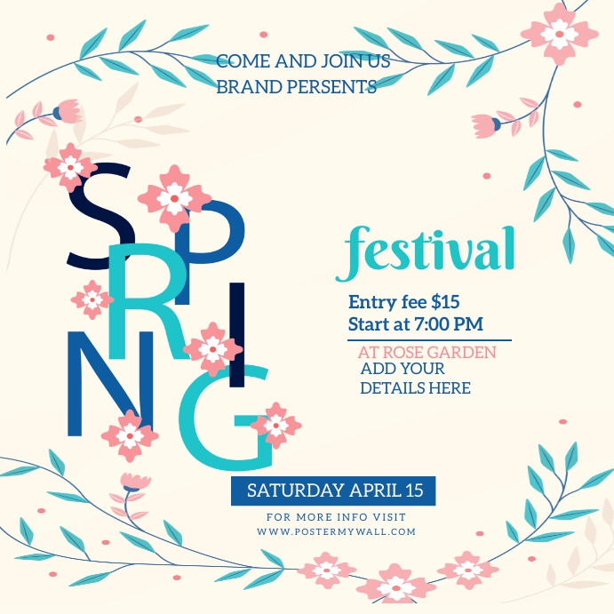spring festival Template | PosterMyWall