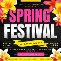 Spring festival Publicação no Instagram template