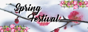 White Spring Festival Facebook Cover Photo Template