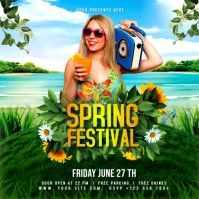 SPRING FESTIVAL Instagram-opslag template