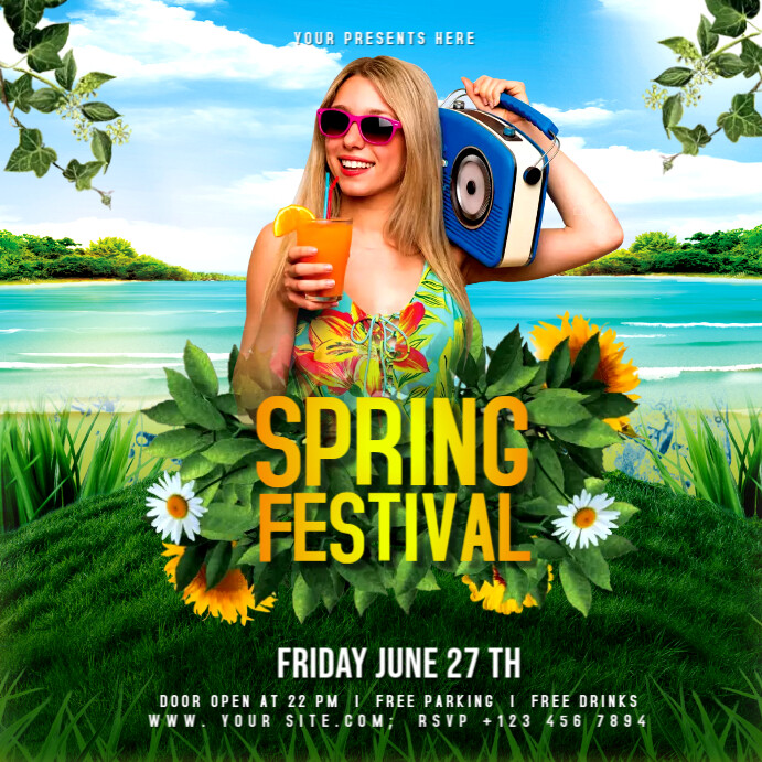 SPRING FESTIVAL Template | PosterMyWall