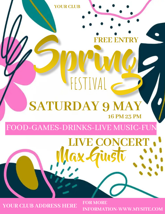 SPRING FESTIVAL Flyer (US Letter) template