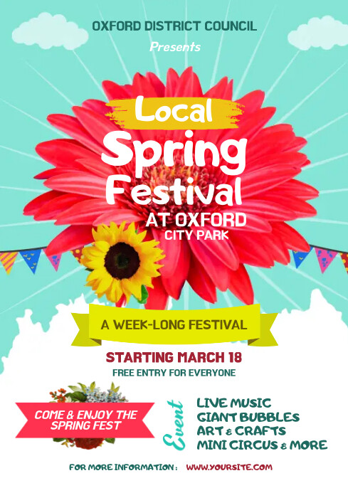 Fun Spring Event Flyer Spring Festival Event Flyer Template | PosterMyWall