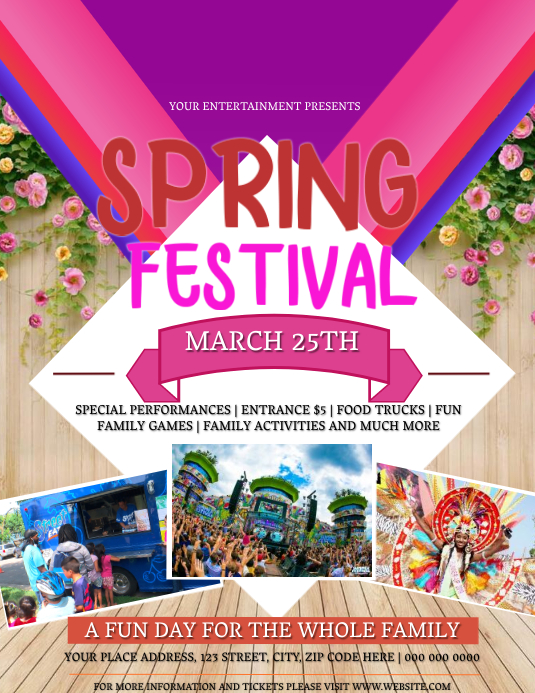 Fun Spring Event Flyer Spring Festival Event Flyer Template | PosterMyWall