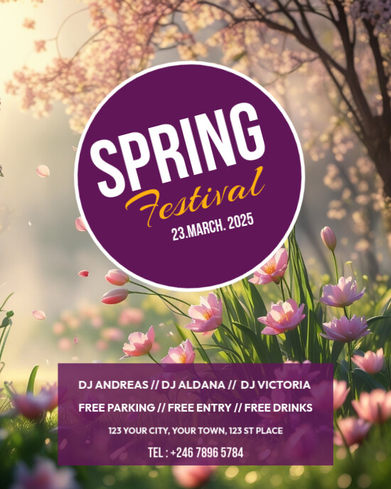 Spring Festival event template design Instagram Portrait