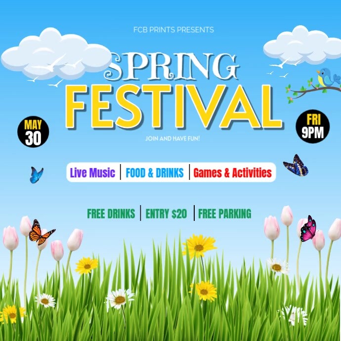 Spring Spectacular Poster SPRING FESTIVAL EVENTS POSTER Template | PosterMyWall