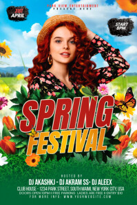 Spring Night Flyer Spring Festival Flyers Template | PosterMyWall
