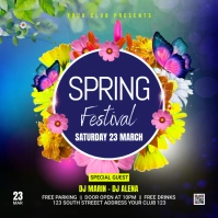 spring festival flyer Квадрат (1 : 1) template